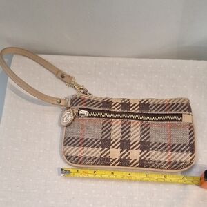 Spartina 449 Plaid Wristlet with Charm